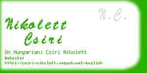 nikolett csiri business card